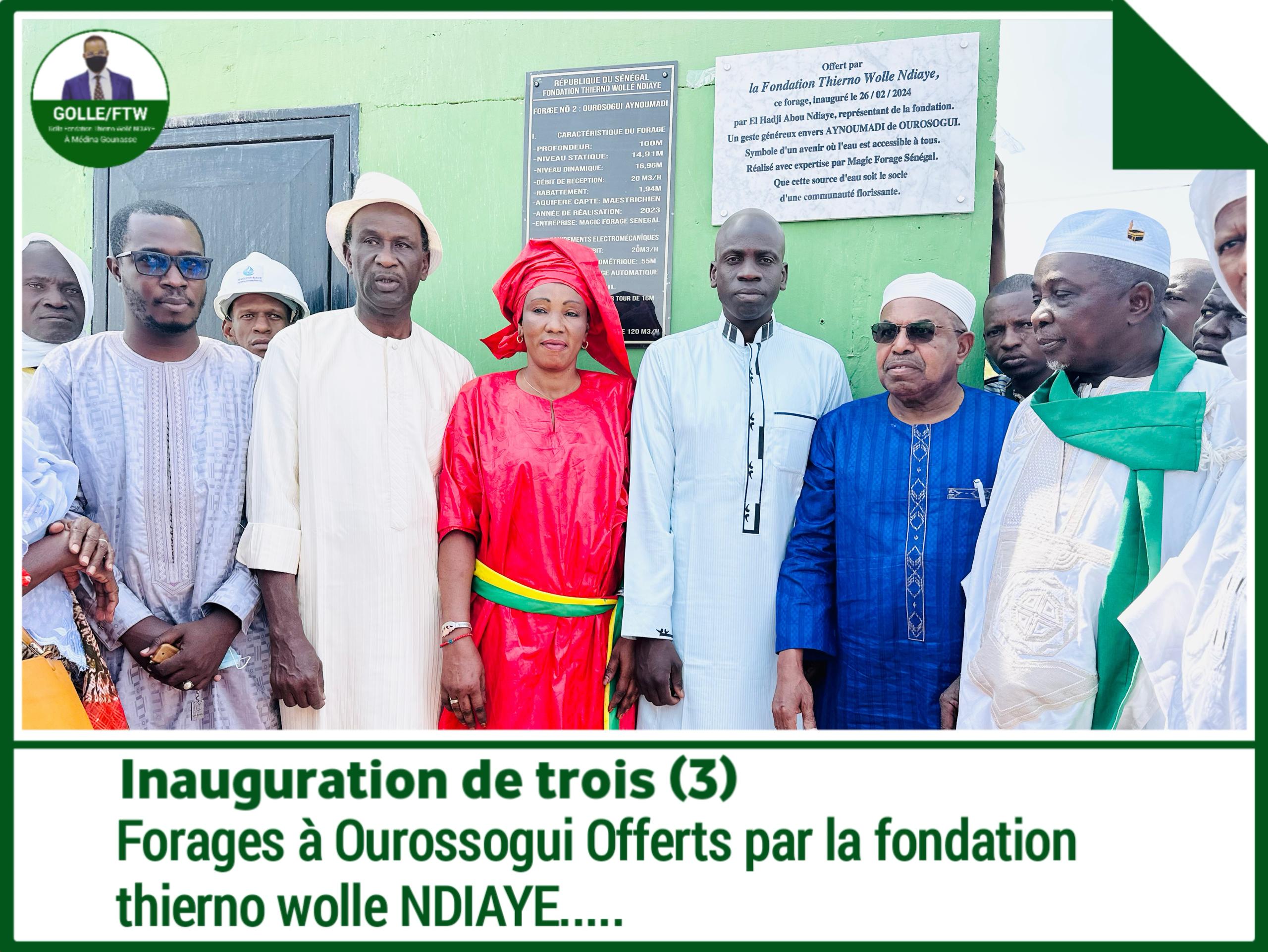 Inauguration de trois (3) à Ourossogui : Fin de la tournée de la Fondation Thierno Wolle Ndiaye